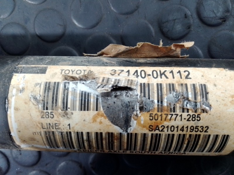 Recambio de transmision central delantera para toyota hilux (kun) referencia OEM IAM 371400K112  P1-A6-23