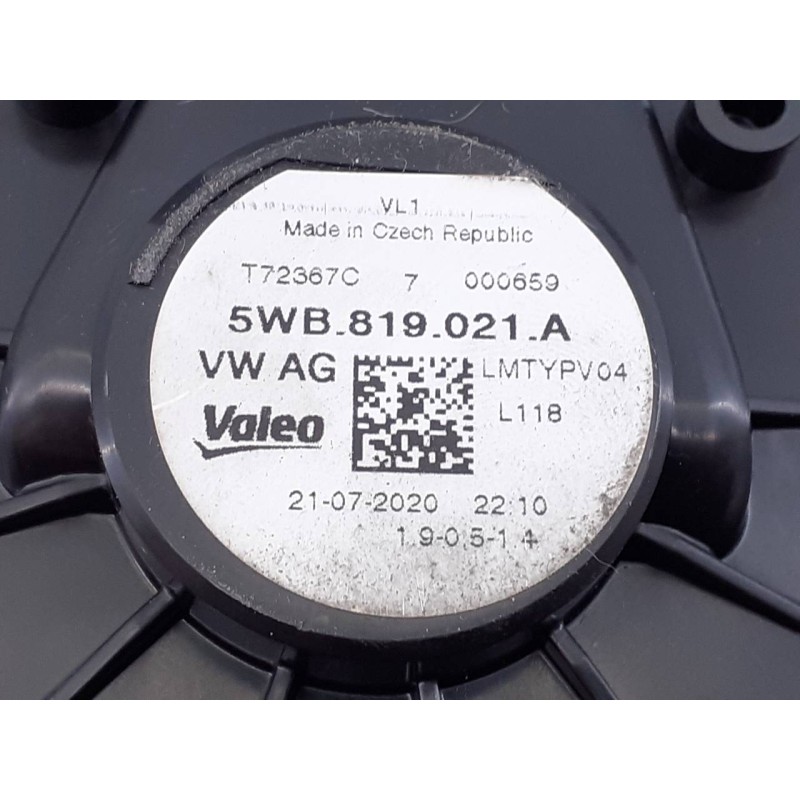 Recambio de ventilador calefaccion para seat tarraco (kn2) fr 4drive referencia OEM IAM 5WB81921A  E2-A1-14-6