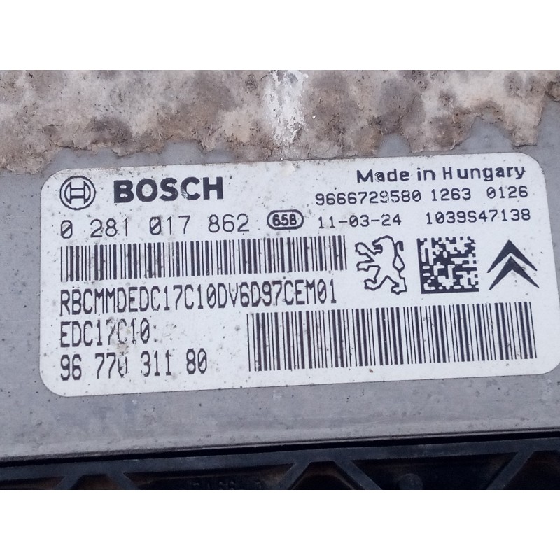 Recambio de centralita motor uce para citroën c4 lim. business referencia OEM IAM 9677031180 0281017862 E3-B2-24-4