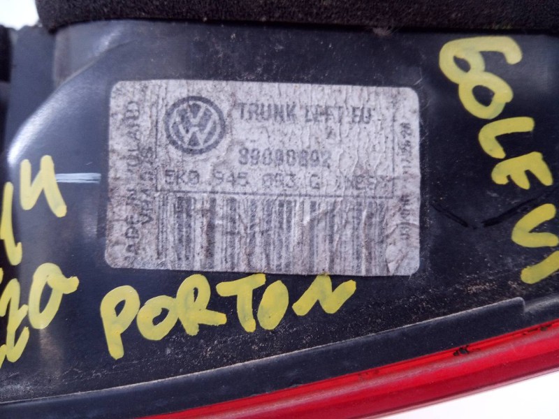 Recambio de piloto trasero izquierdo porton para volkswagen golf vi (5k1) rabbit bluemotion referencia OEM IAM 5K0945053G  E1-B6