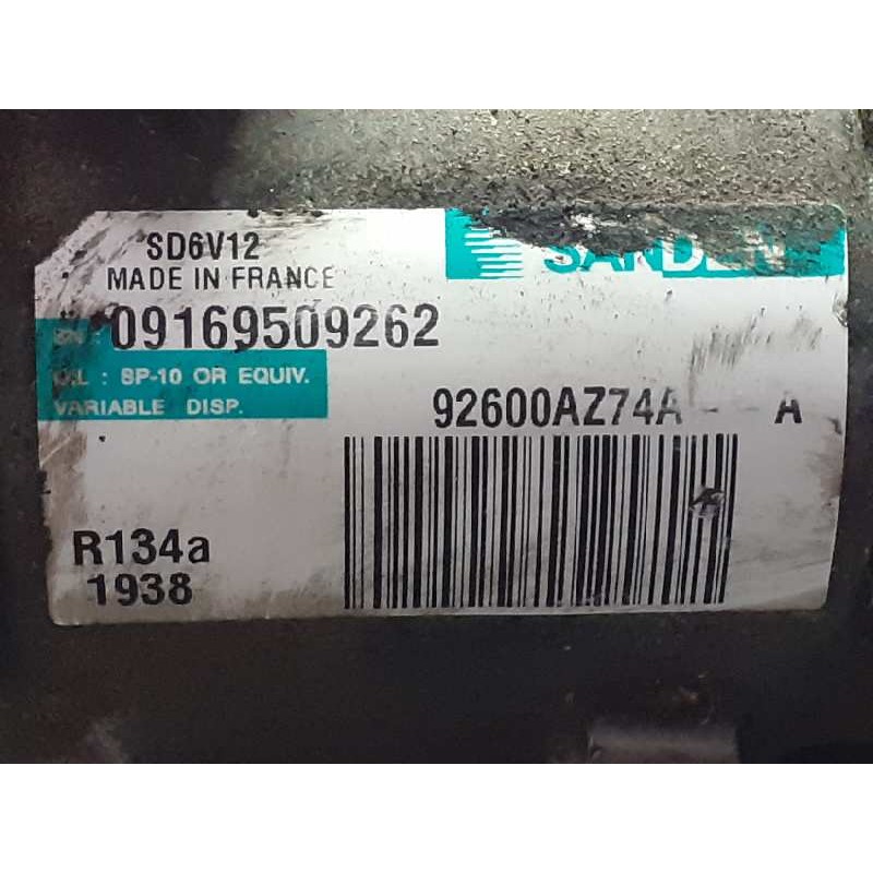 Recambio de compresor aire acondicionado para nissan nv 200 (m20) kasten comfort referencia OEM IAM 92600AZ74A 09169509262 P3-A1