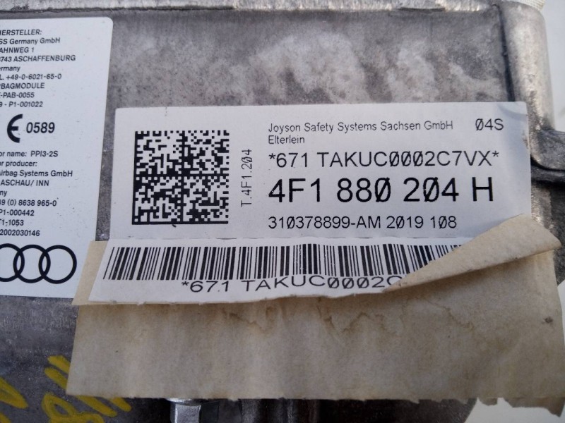 Recambio de airbag delantero derecho para audi a6 berlina (4f2) 2.7 tdi referencia OEM IAM 4F1880204H  E1-B6-35-1