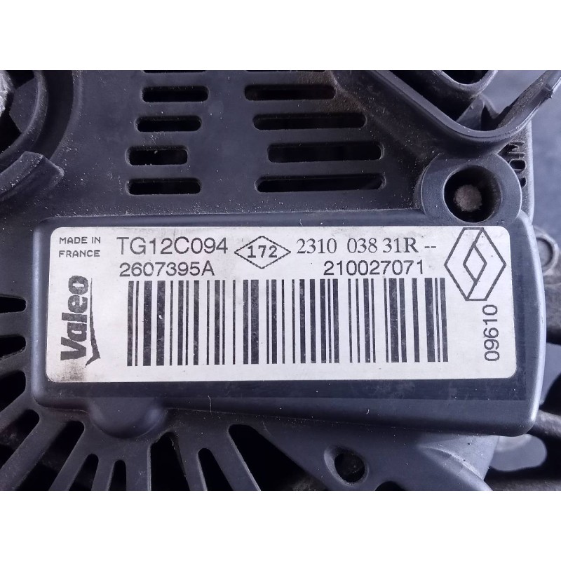 Recambio de alternador para dacia duster ambiance 4x2 referencia OEM IAM 231003831R TG12C094 P3-A5-24-3