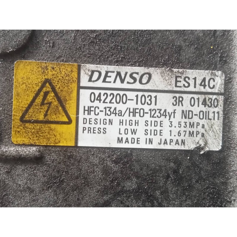 Recambio de compresor aire acondicionado para toyota prius (nhw30) plug-in hybrid advance referencia OEM IAM 0422001031  P3-A3-1