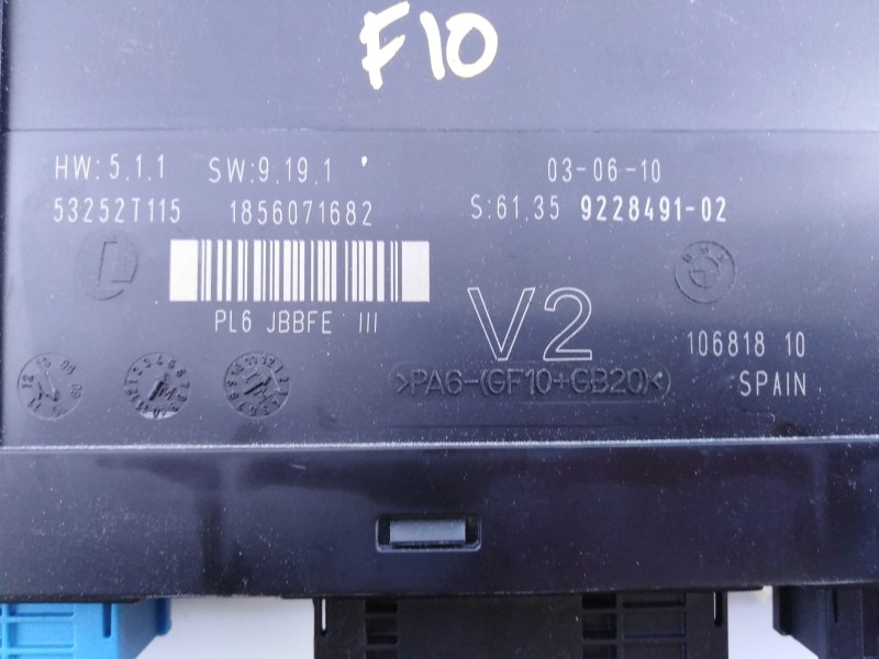 Recambio de modulo electronico para bmw serie 5 lim. (f10) 520d referencia OEM IAM 1856071682 922849102 E3-A2-24-4