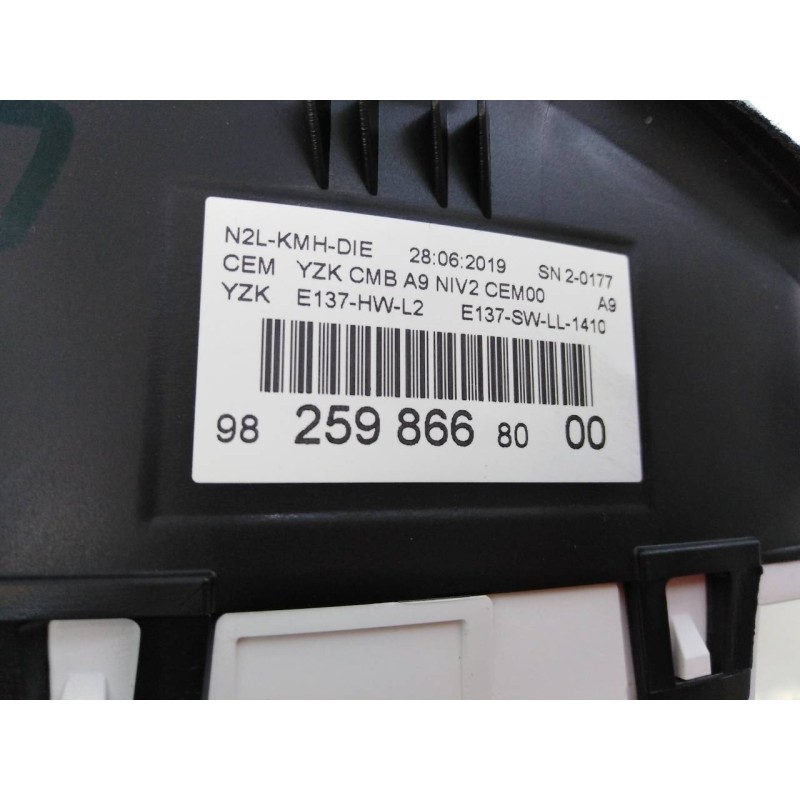Recambio de cuadro instrumentos para peugeot 208 active referencia OEM IAM 9825986680  E3-B2-37-4