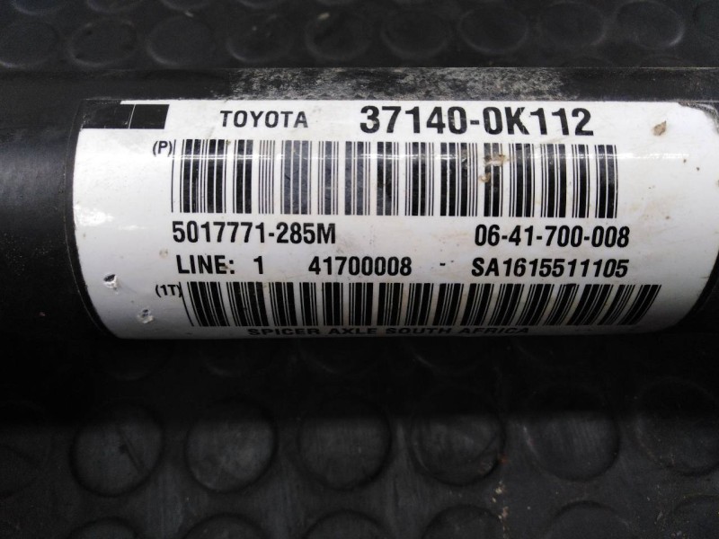 Recambio de transmision central delantera para toyota hilux (kun) referencia OEM IAM 371400K112 5017771285M P1-A6-45