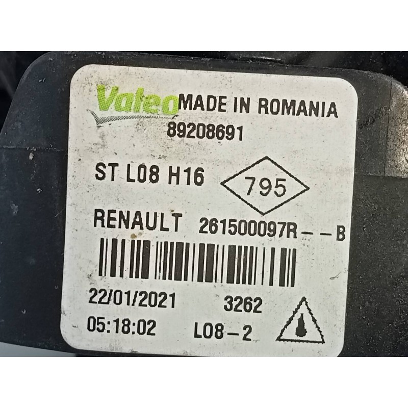 Recambio de faro antiniebla izquierdo para dacia sandero iii stepaway referencia OEM IAM 261500097R  E1-A1-43-1