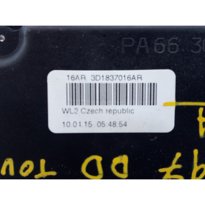 Recambio de cerradura puerta delantera derecha para volkswagen touran (1t3) highline referencia OEM IAM 3D1837016AR  E1-A5-47-1