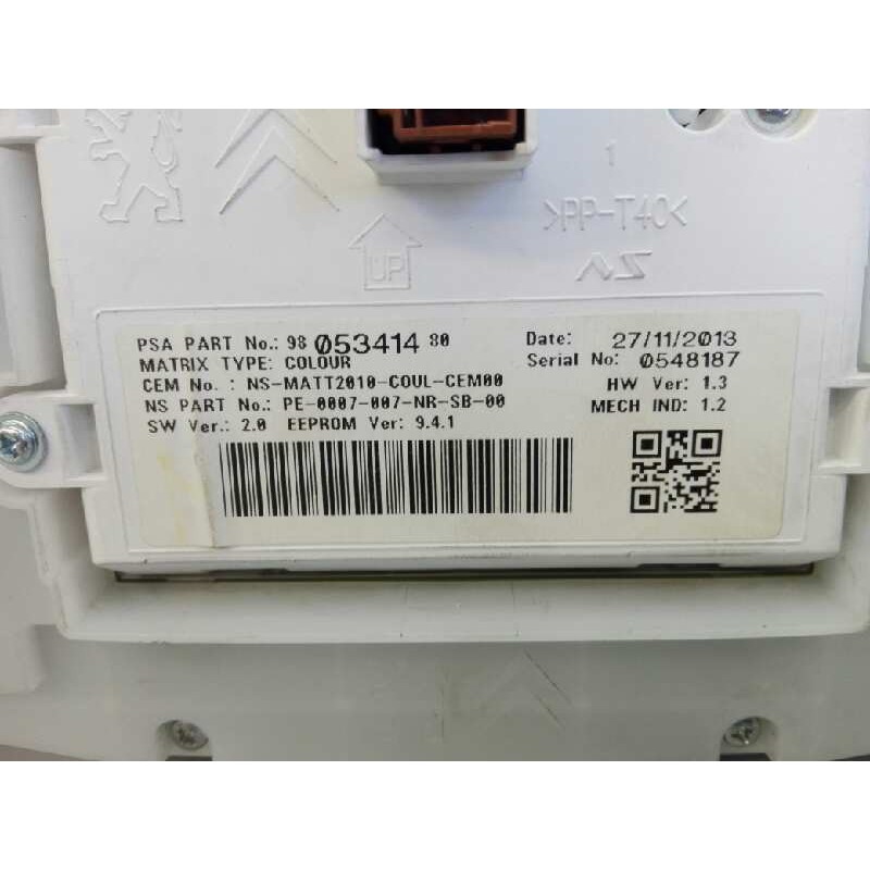 Recambio de cuadro instrumentos para peugeot 2008 (--.2013) active referencia OEM IAM 9805341480 0548187 E3-B2-29-3