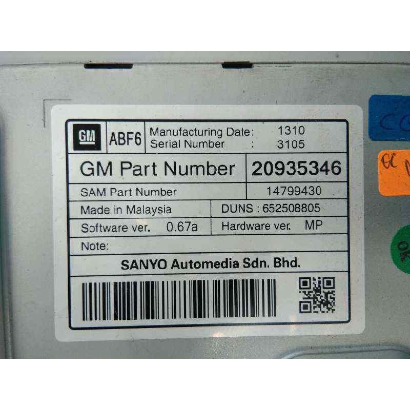 Recambio de sistema navegacion gps para opel insignia berlina excellence referencia OEM IAM 13273255  E3-A5-28-3