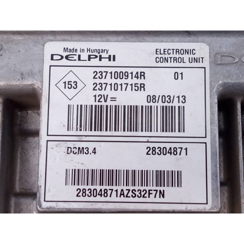 Recambio de centralita motor uce para renault megane iii berlina 5 p authentique referencia OEM IAM 237100914R 237101715R E2-A1-