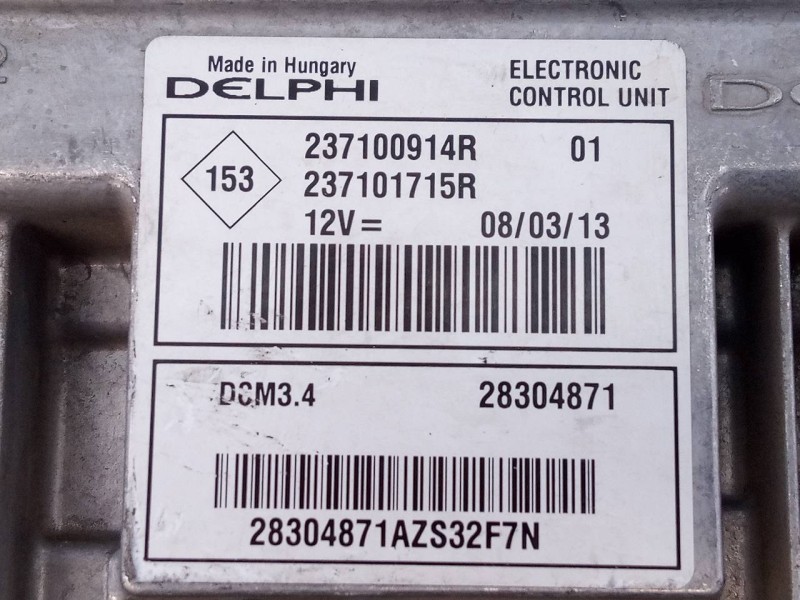 Recambio de centralita motor uce para renault megane iii berlina 5 p authentique referencia OEM IAM 237100914R 237101715R E2-A1-