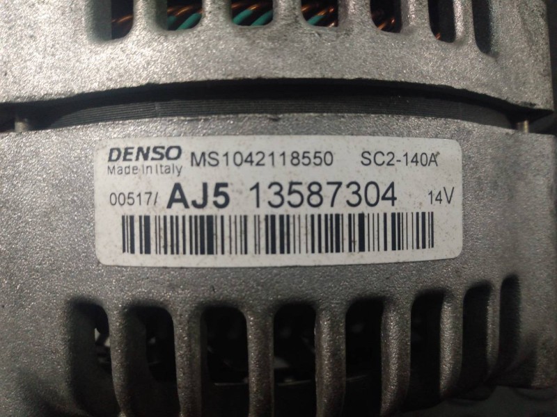 Recambio de alternador para opel zafira (c) selective start/stop referencia OEM IAM AJ513587304 MS1042118550 P3-B6-5-3