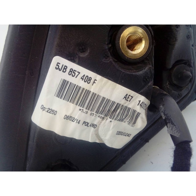 Recambio de retrovisor derecho electrico para skoda rapid ambition referencia OEM IAM 5JB857408F  E1-A5-43-2