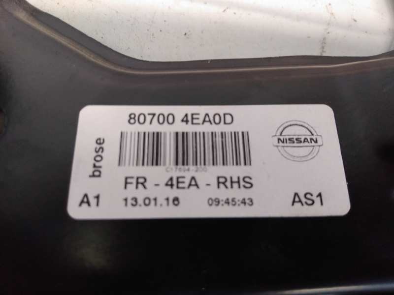 Recambio de elevalunas delantero derecho para nissan qashqai (j11) tekna referencia OEM IAM 807004EA0D  E2-A4-4-2
