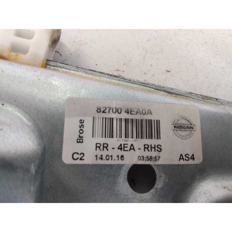 Recambio de elevalunas trasero derecho para nissan qashqai (j11) tekna referencia OEM IAM 827004EA0A  E2-A4-4-2