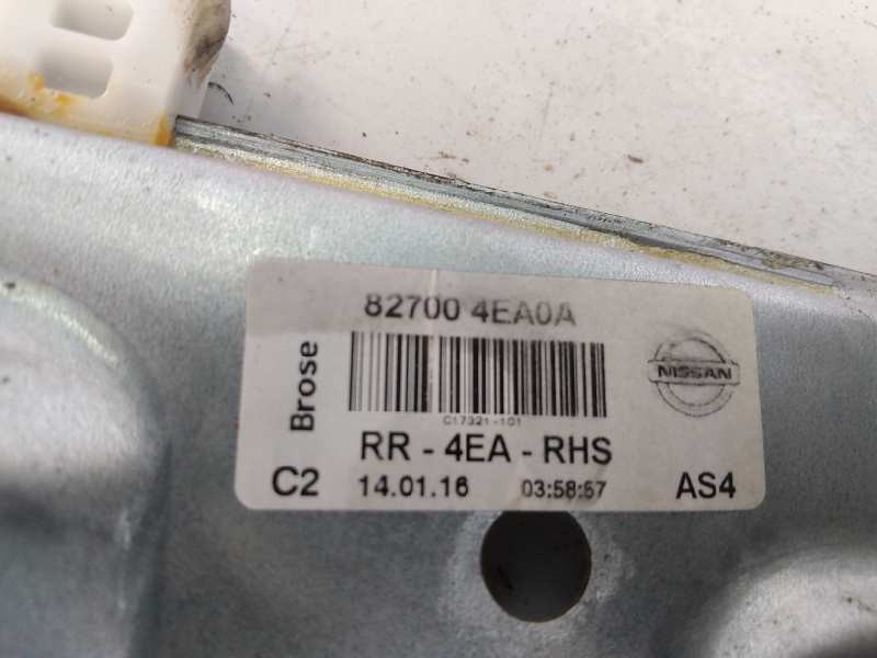 Recambio de elevalunas trasero derecho para nissan qashqai (j11) tekna referencia OEM IAM 827004EA0A  E2-A4-4-2
