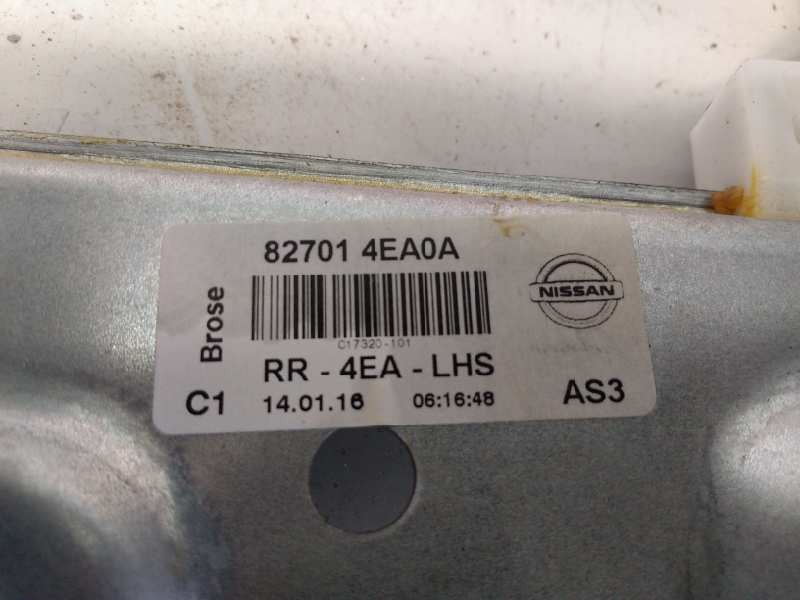 Recambio de elevalunas trasero izquierdo para nissan qashqai (j11) tekna referencia OEM IAM 827014EA0A  E2-A4-4-2