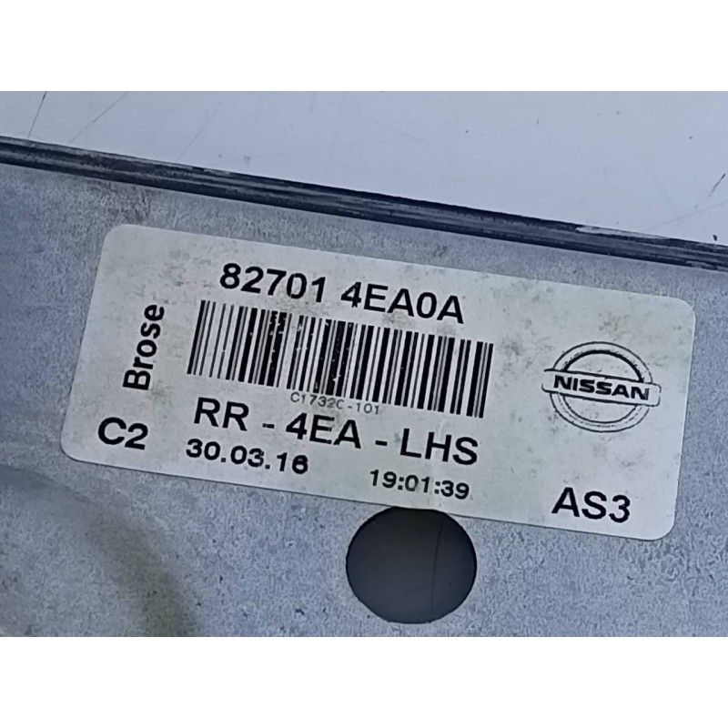 Recambio de elevalunas trasero izquierdo para nissan qashqai (j11) acenta referencia OEM IAM 827014EA0A  E2-A4-55-2