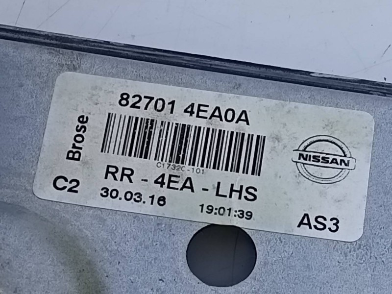 Recambio de elevalunas trasero izquierdo para nissan qashqai (j11) acenta referencia OEM IAM 827014EA0A  E2-A4-55-2