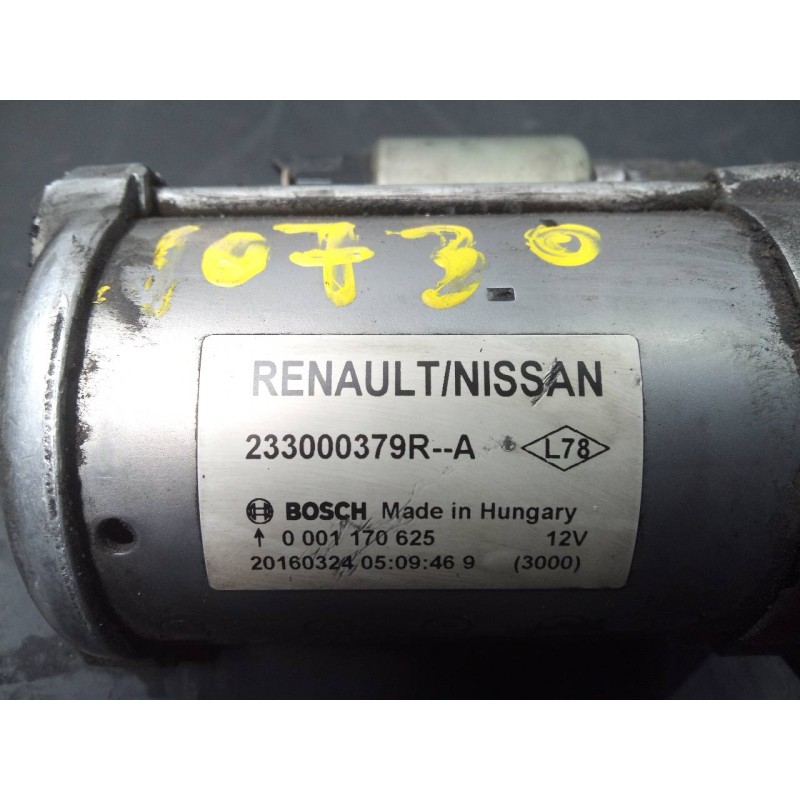 Recambio de motor arranque para nissan qashqai (j11) acenta referencia OEM IAM 0001170625 233000379RA P3-B7-3-1
