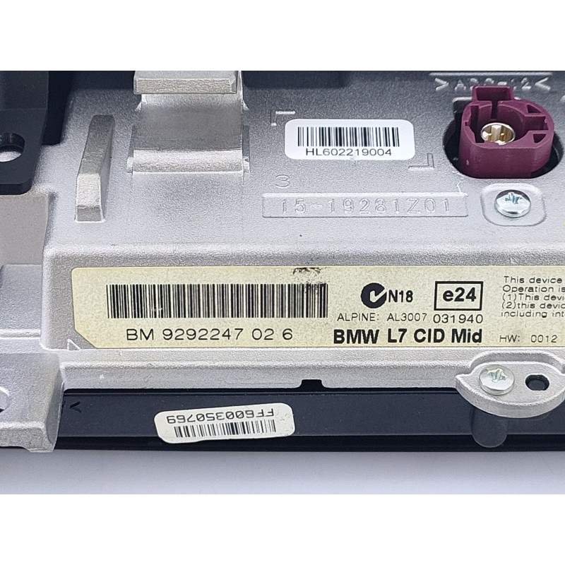 Recambio de sistema navegacion gps para bmw serie 3 lim. (f30) 320d referencia OEM IAM 9292247 9365843 E3-A2-50-1