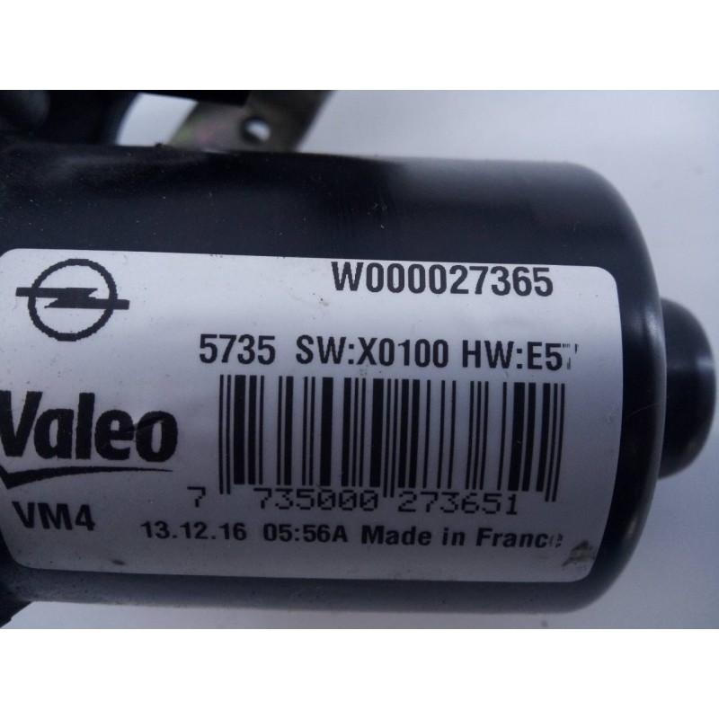Recambio de motor limpia delantero para opel zafira (c) selective start/stop referencia OEM IAM W000027199 W000027365 E2-B6-15-2