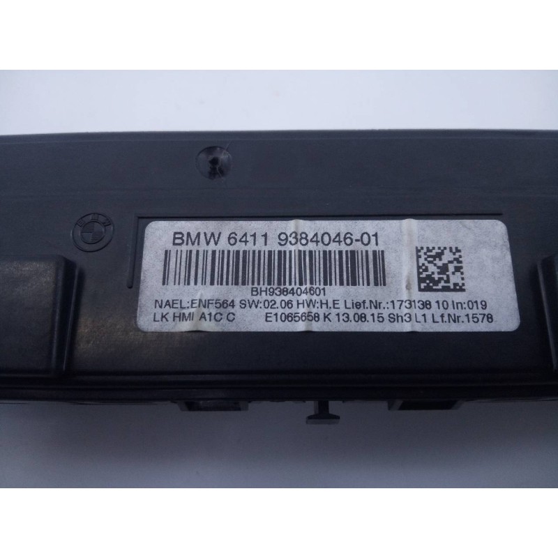 Recambio de mando climatizador para bmw serie 1 lim. 5-trg. (f20) 118d advantage referencia OEM IAM 938404601  E3-A2-29-2