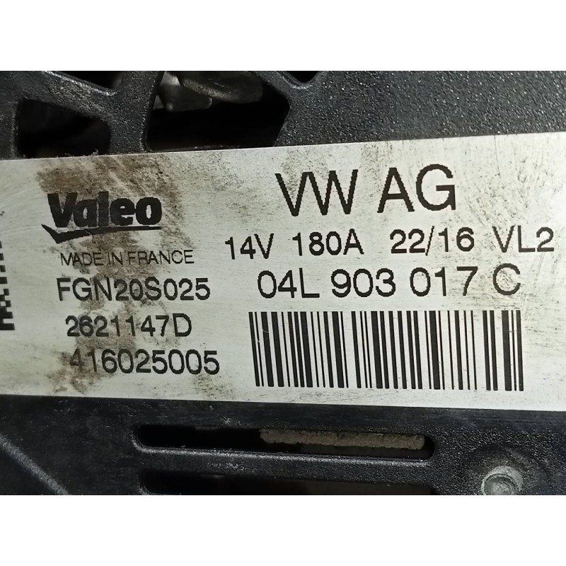 Recambio de alternador para audi a6 berlina (4gc) 2.0 tdi ultra referencia OEM IAM 04L903017C FGN20S025 P3-A4-4-3