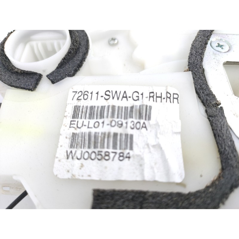 Recambio de cerradura puerta trasera derecha para honda cr-v elegance 4x4 referencia OEM IAM 72611SWAG1RHRR  E2-A2-55-2