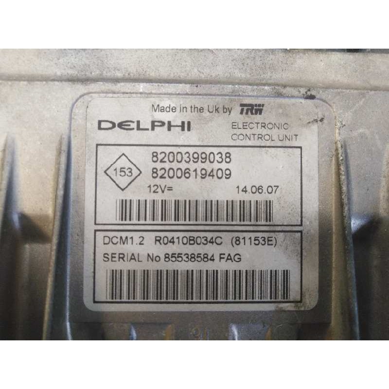 Recambio de centralita motor uce para renault clio iii 20 aniversario referencia OEM IAM 8200399038 8200619409 E2-A1-44-3