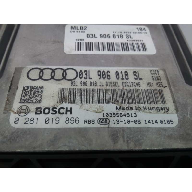 Recambio de centralita motor uce para audi a4 avant (8k5) (2008) básico quattro referencia OEM IAM 03L906018SL 0281019896 E2-A1-