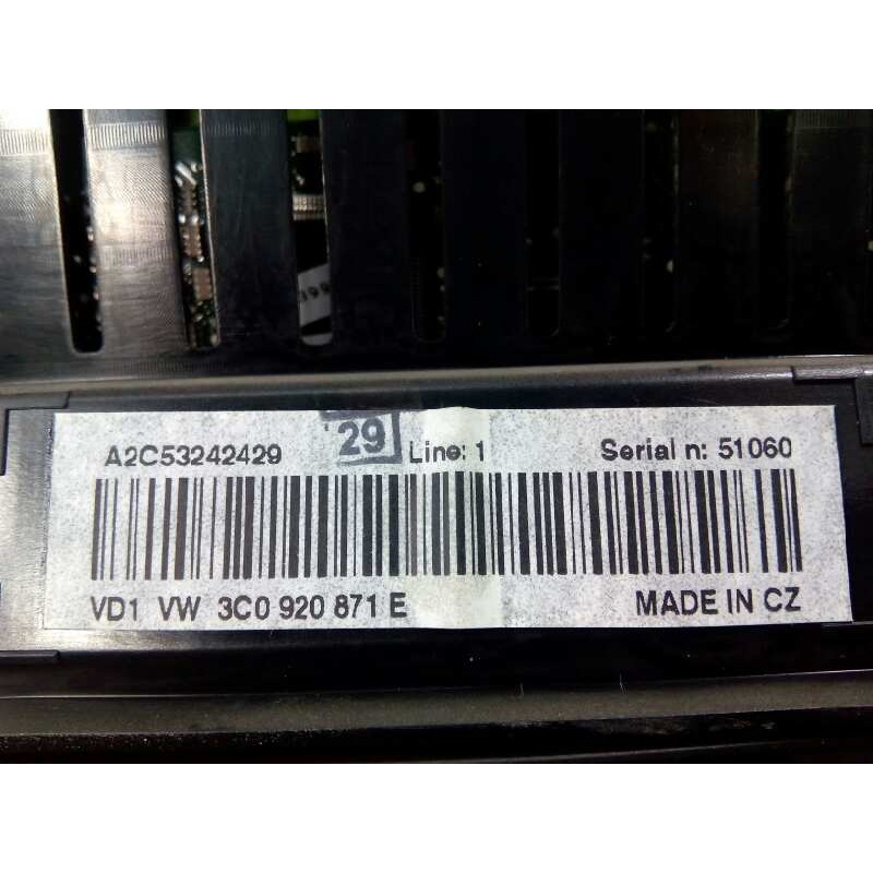 Recambio de cuadro instrumentos para volkswagen passat berlina (3c2) advance referencia OEM IAM 3C0920871E  E2-A1-24-4