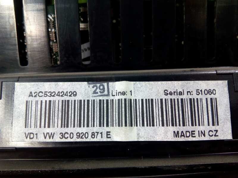 Recambio de cuadro instrumentos para volkswagen passat berlina (3c2) advance referencia OEM IAM 3C0920871E  E2-A1-24-4