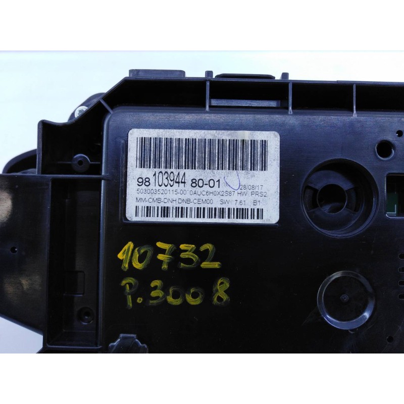 Recambio de cuadro instrumentos para peugeot 3008 gt line referencia OEM IAM 9810394480 50300352011500 E3-B2-29-3