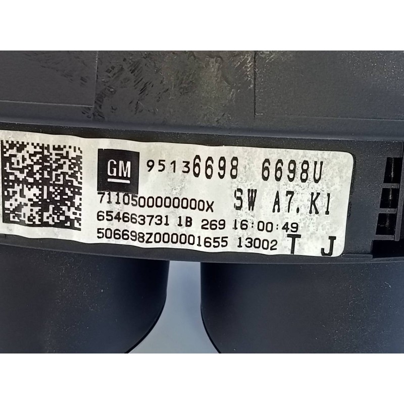 Recambio de cuadro instrumentos para opel mokka edition referencia OEM IAM 95136698 654663731 E3-A5-17-4