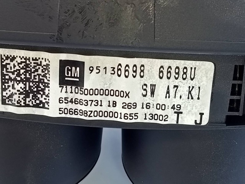 Recambio de cuadro instrumentos para opel mokka edition referencia OEM IAM 95136698 654663731 E3-A5-17-4