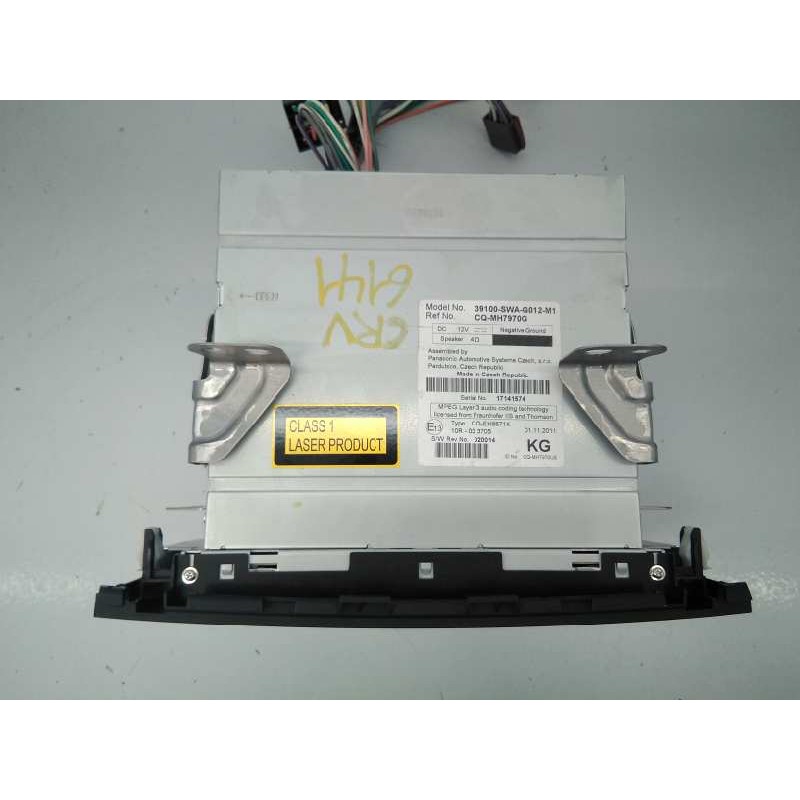 Recambio de sistema audio / radio cd para honda cr-v elegance 4x4 referencia OEM IAM CQMH7970G 17141574 E3-B5-18-2