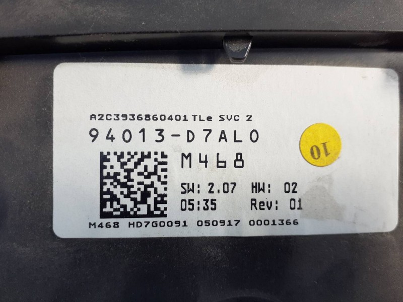 Recambio de cuadro instrumentos para hyundai tucson style blue 2wd referencia OEM IAM 94013D7AL0  E3-A3-49-1