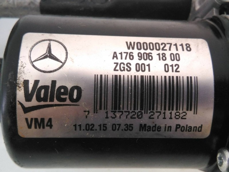 Recambio de motor limpia delantero para mercedes-benz clase a (w176) a 180 cdi blueefficiency (176.012) referencia OEM IAM A1769