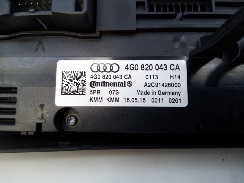 Recambio de mando climatizador para audi a6 berlina (4gc) 2.0 tdi ultra referencia OEM IAM 4G0820043CA  E2-A1-24-7