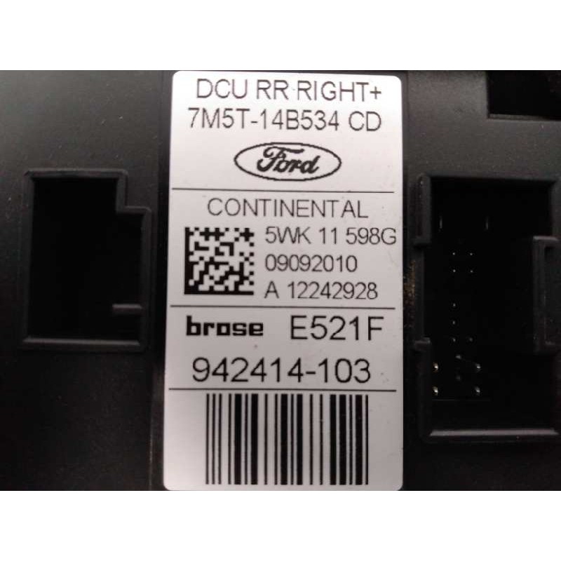 Recambio de motor elevalunas trasero derecho para ford kuga (cbv) titanium referencia OEM IAM 7M5T14B534CD A12242928 E2-B3-48-2