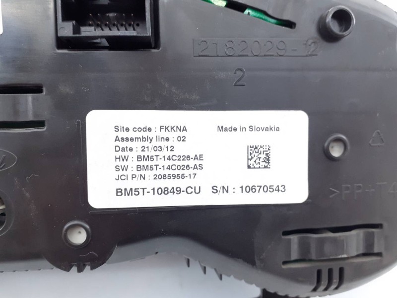 Recambio de cuadro instrumentos para ford c-max trend referencia OEM IAM BM5T10849CU  E3-B3-34-3