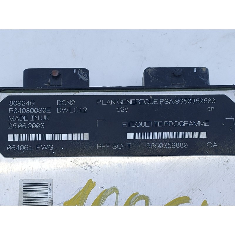 Recambio de centralita motor uce para peugeot 206 berlina 1.9 diesel referencia OEM IAM 9650359880  E3-B2-26-2