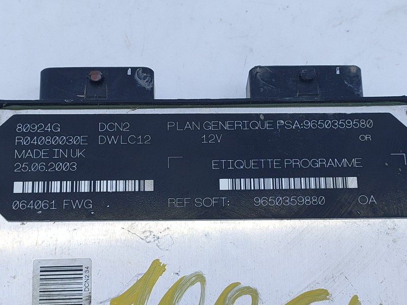 Recambio de centralita motor uce para peugeot 206 berlina 1.9 diesel referencia OEM IAM 9650359880  E3-B2-26-2