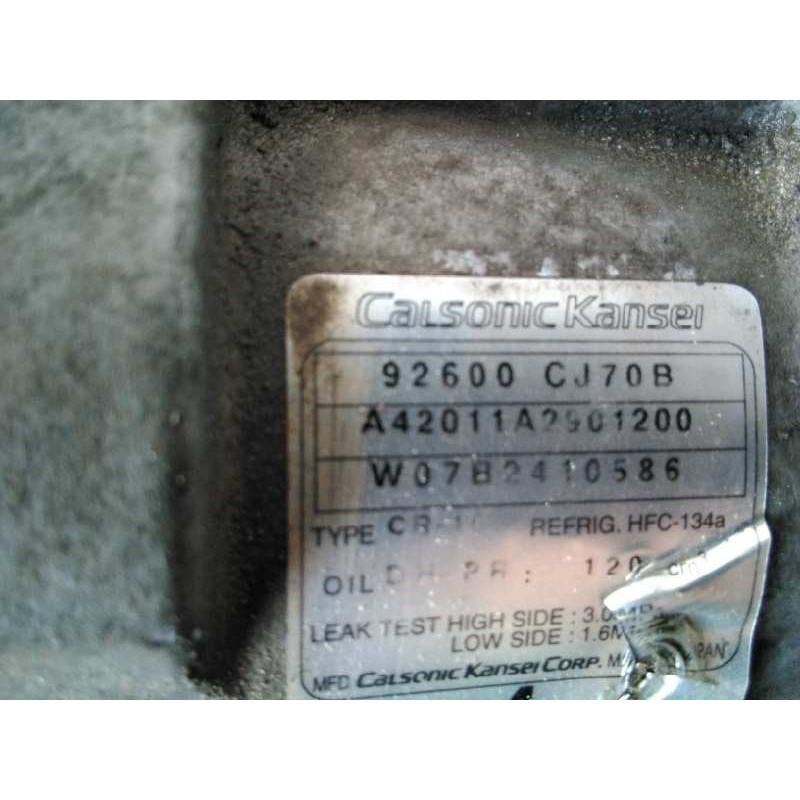 Recambio de compresor aire acondicionado para nissan note (e11e) tekna premium referencia OEM IAM 92600CJ70B A42011A2901200 P3-A