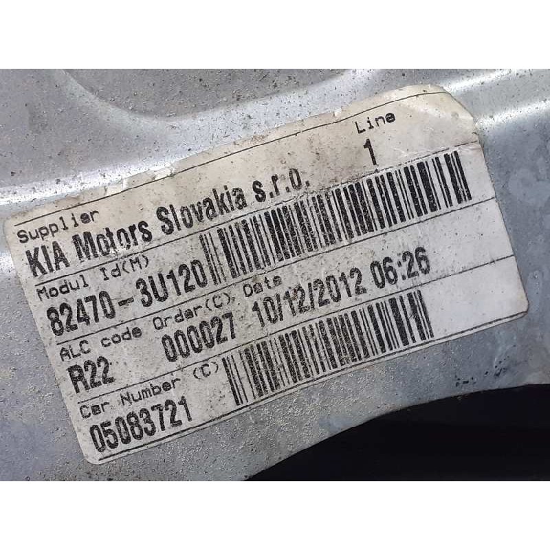 Recambio de elevalunas delantero izquierdo para kia sportage concept 4x2 referencia OEM IAM 824703U120 824031F010 P2-B4-9