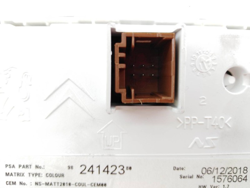 Recambio de cuadro instrumentos para peugeot 2008 (--.2013) allure referencia OEM IAM 9824707380 9824142380 E3-B2-37-4