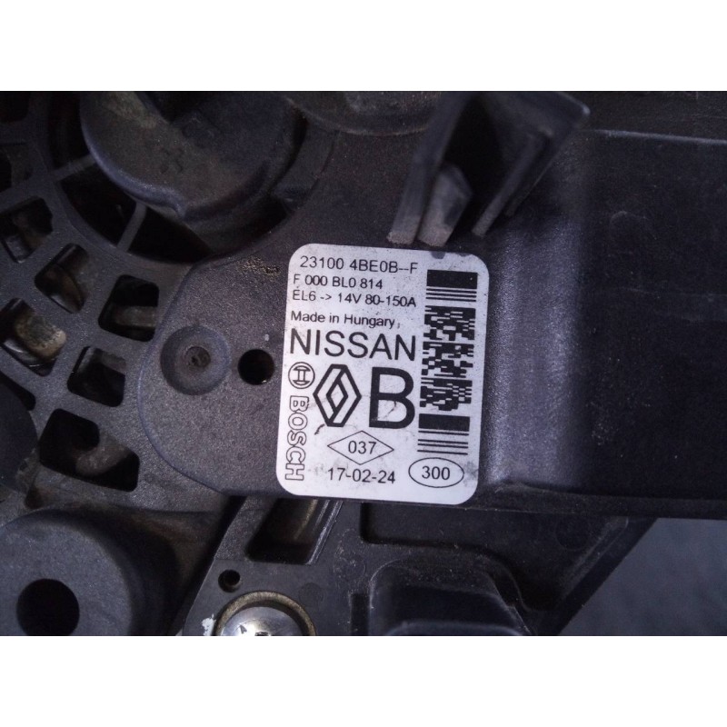 Recambio de alternador para renault kadjar zen referencia OEM IAM 231004BE0B F000BL0814 P3-B5-18-2
